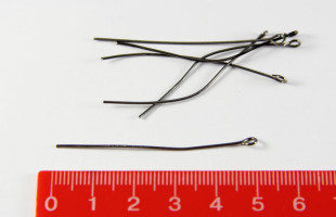 Штифт с петлей 50 мм 50 шт №03 под черный никель