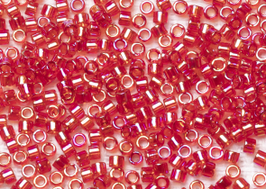 Бисер Япония MIYUKI Delica цилиндрический 11/0 5г DB-0172 светло-сиам прозрачный радужный